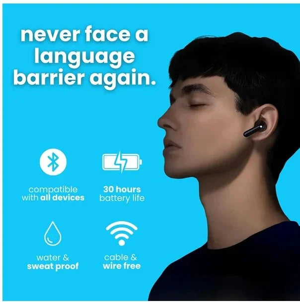EUQQ Real-Time 144 Language AI Translation Earbuds, Noise Cancelling 3-in-1 Translator Headset for Business Travel, Audifonos Traductores Inglés Español EUQQ Real-Time 144 Language AI Translation Earbuds, Noise Cancelling 3-in-1 Translator Headset for Business Travel, Audifonos Traductores Inglés Español