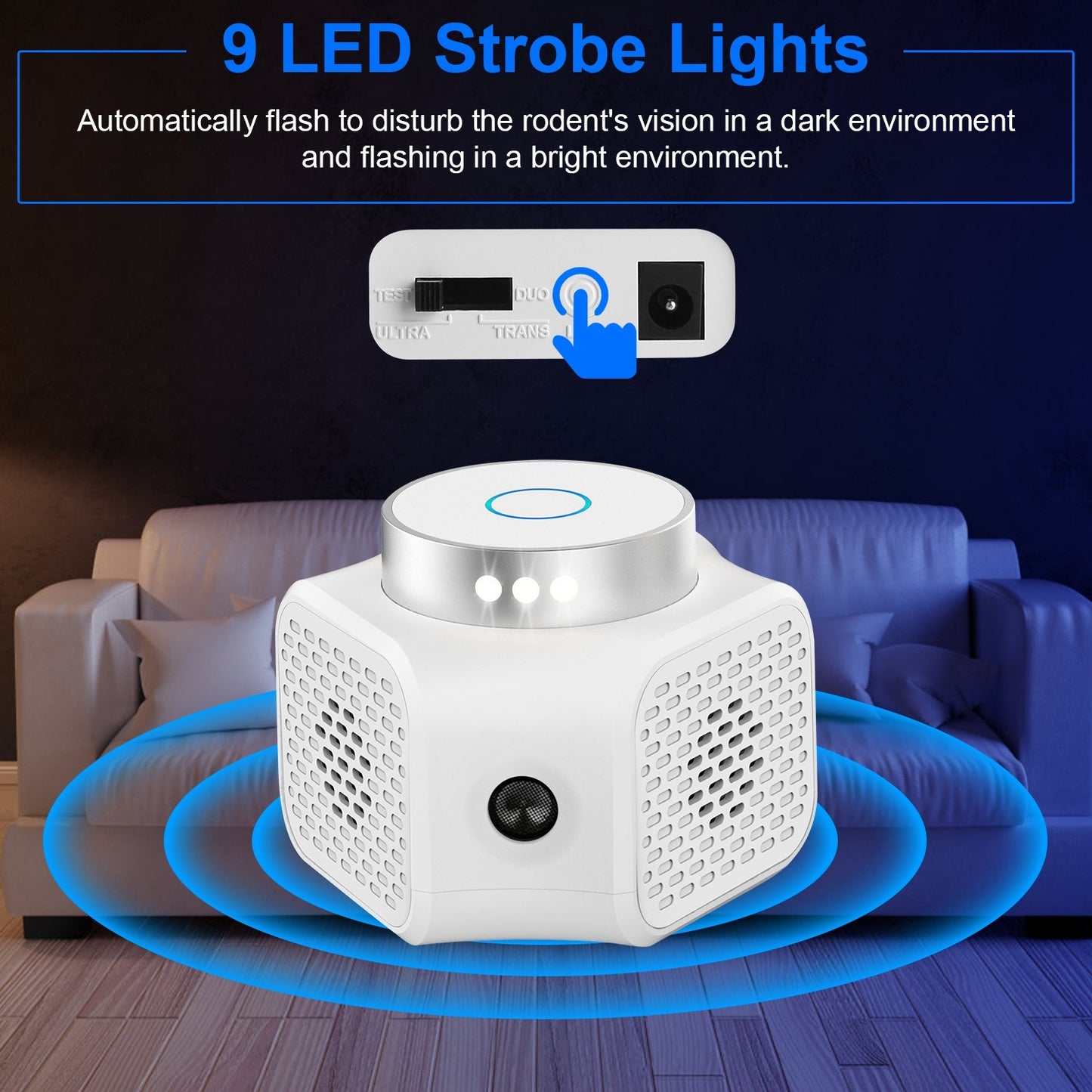 1Pc 360 Degree Ultrasonic Rodent ChaserIndoor With Ultrasonic Sound