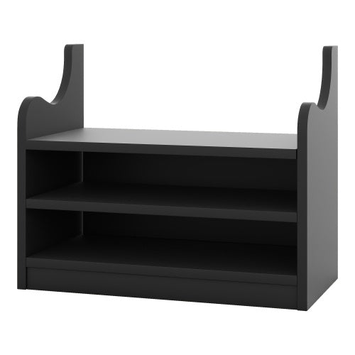 4-in-1 Detachable Hall Tree With Storage And 7 Hooks, Multiple Functions Hallway Coat Rack With Storage Drawers And Cabinet, Black Shoe Bench For Entryway Hallway