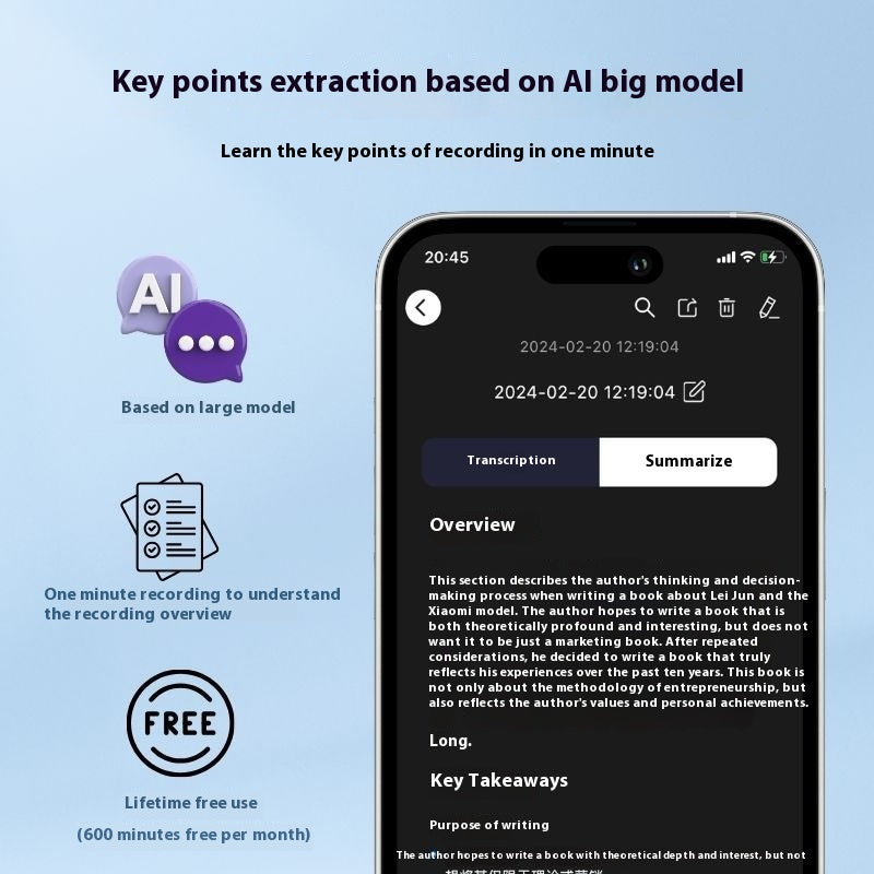 Smart AI Voice Recorder — Instant Transcription & Meeting Summaries